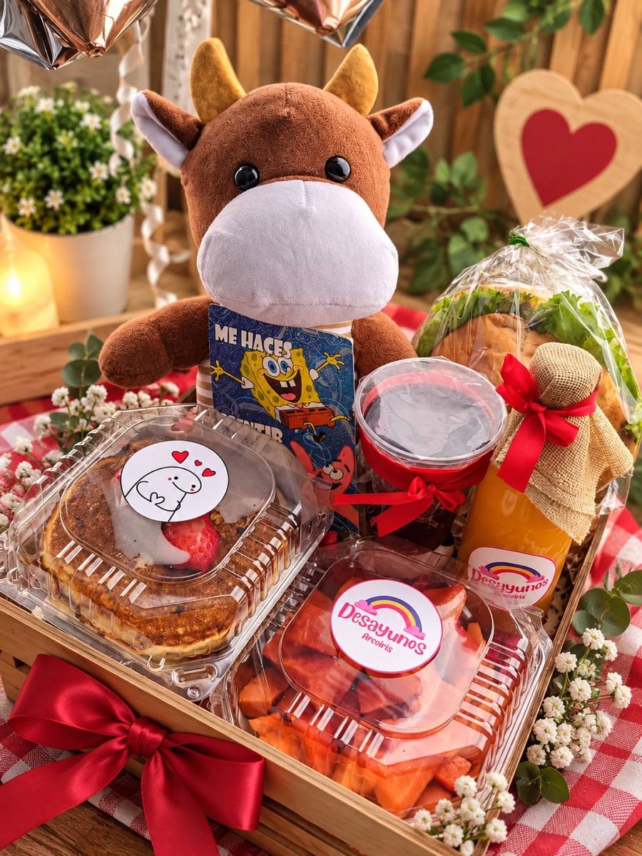 Desayuno a domicilio en Puebla preparado el mismo día con hotcakes, fruta y jugo